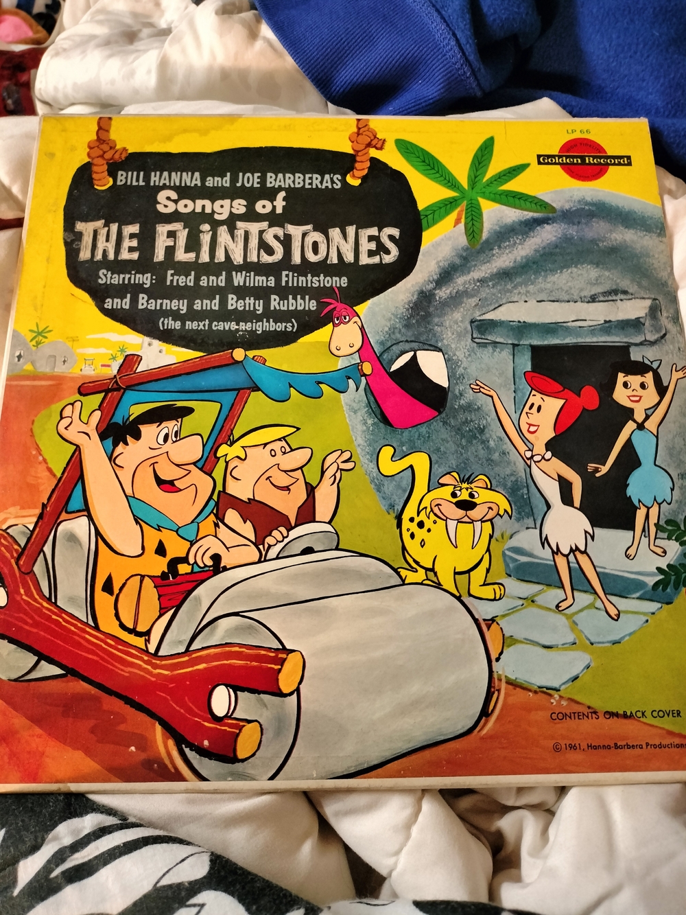 Golden Records Songs of The Flintstones Vinyl LP - Colorful Cover